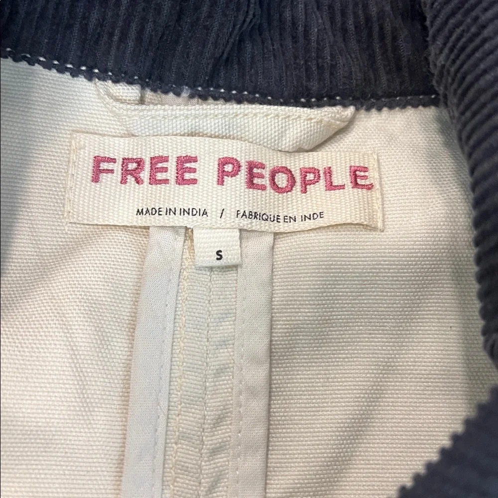 NWT Free People Hunter Long Jacket with Corduroy Collar Size L